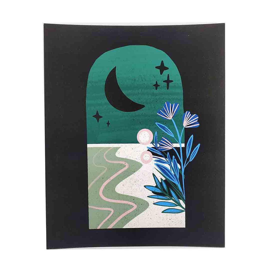 Art Print - 8x10 - Moon Rising by Lantern Print Co.