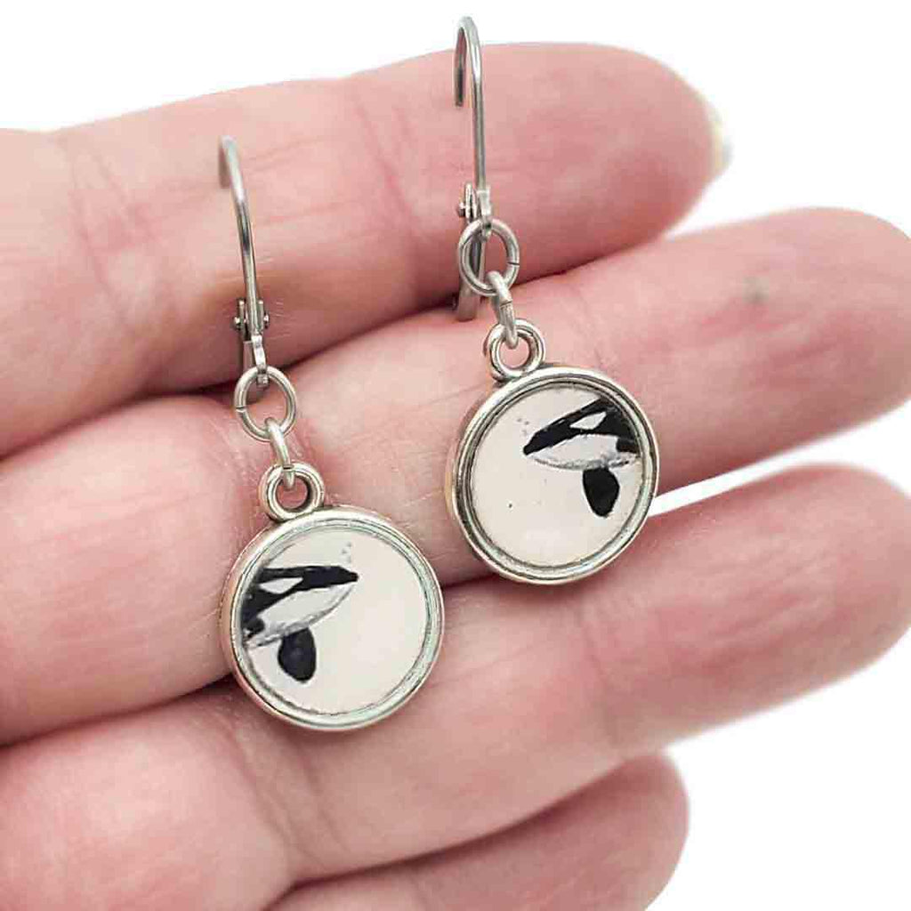 Earrings - Orca Antiqued Silver by Christine Stoll | Altered Relics