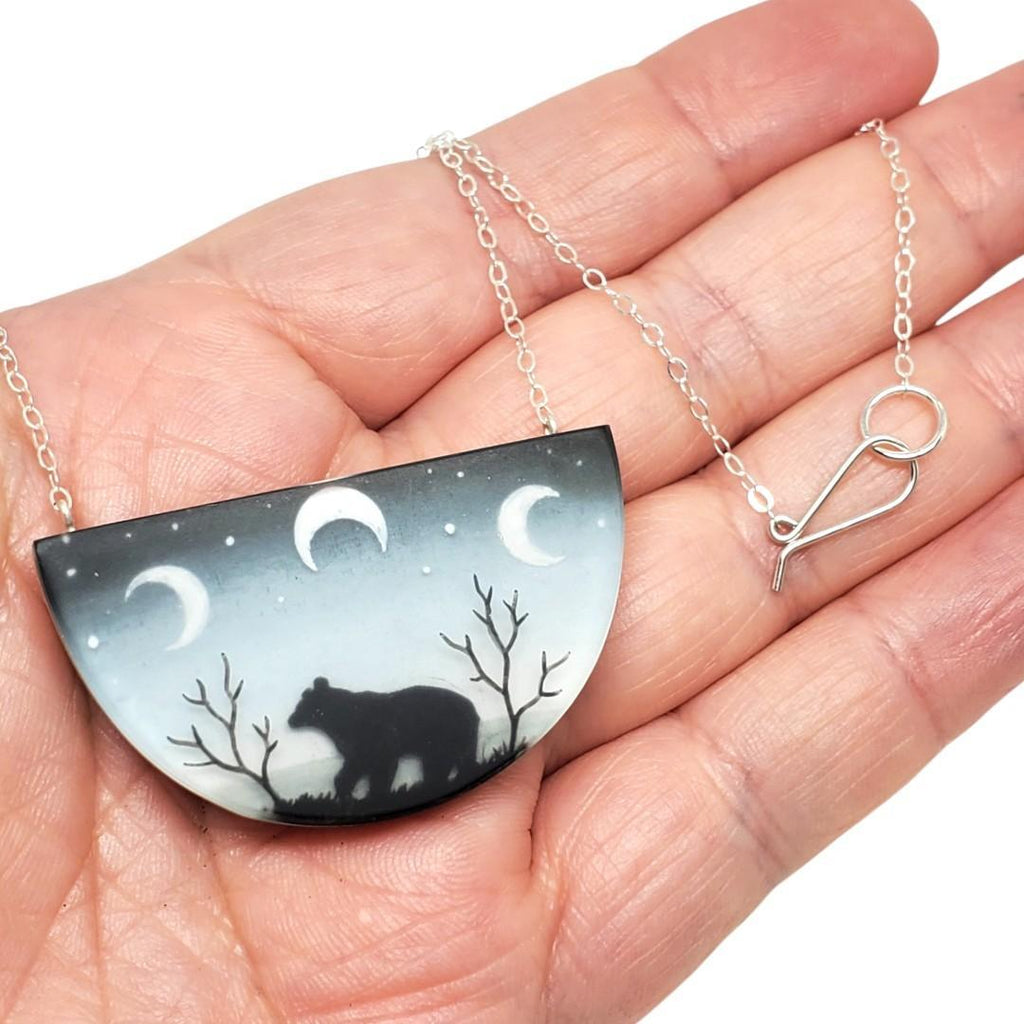 Necklace - Spirit Bear Painted by Fernworks