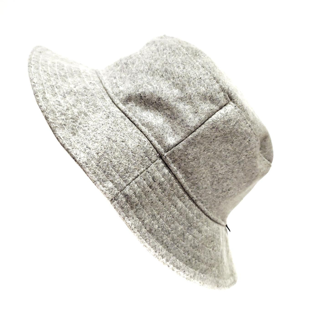 Adult Hat - Premium Wool Bucket Hat (Small/Medium) in Solid Light Gray by Hats for Healing