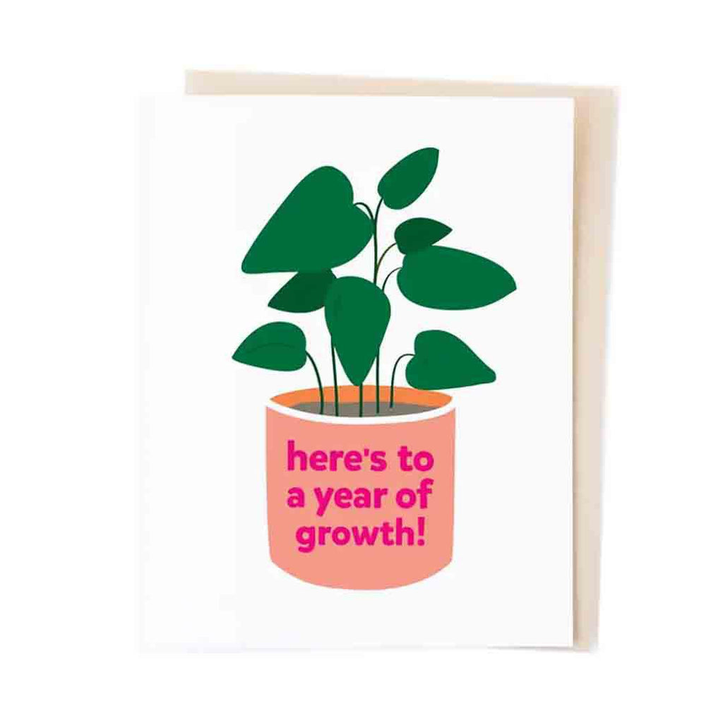 Card - Birthday - Here's to a Year of Growth Card by Graphic Anthology