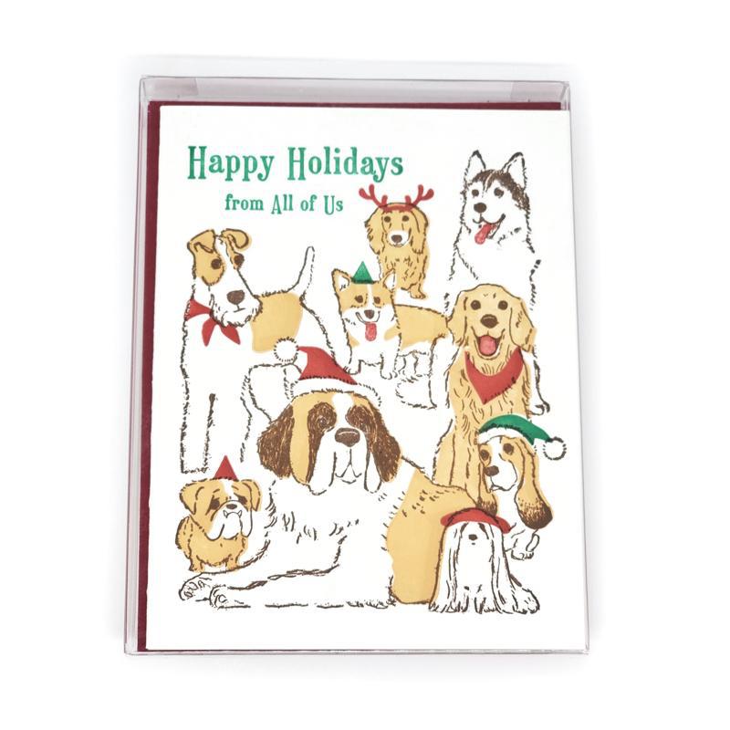 Cards Set of 6 - Holiday - Dogs Happy Holidays by Ilee Papergoods