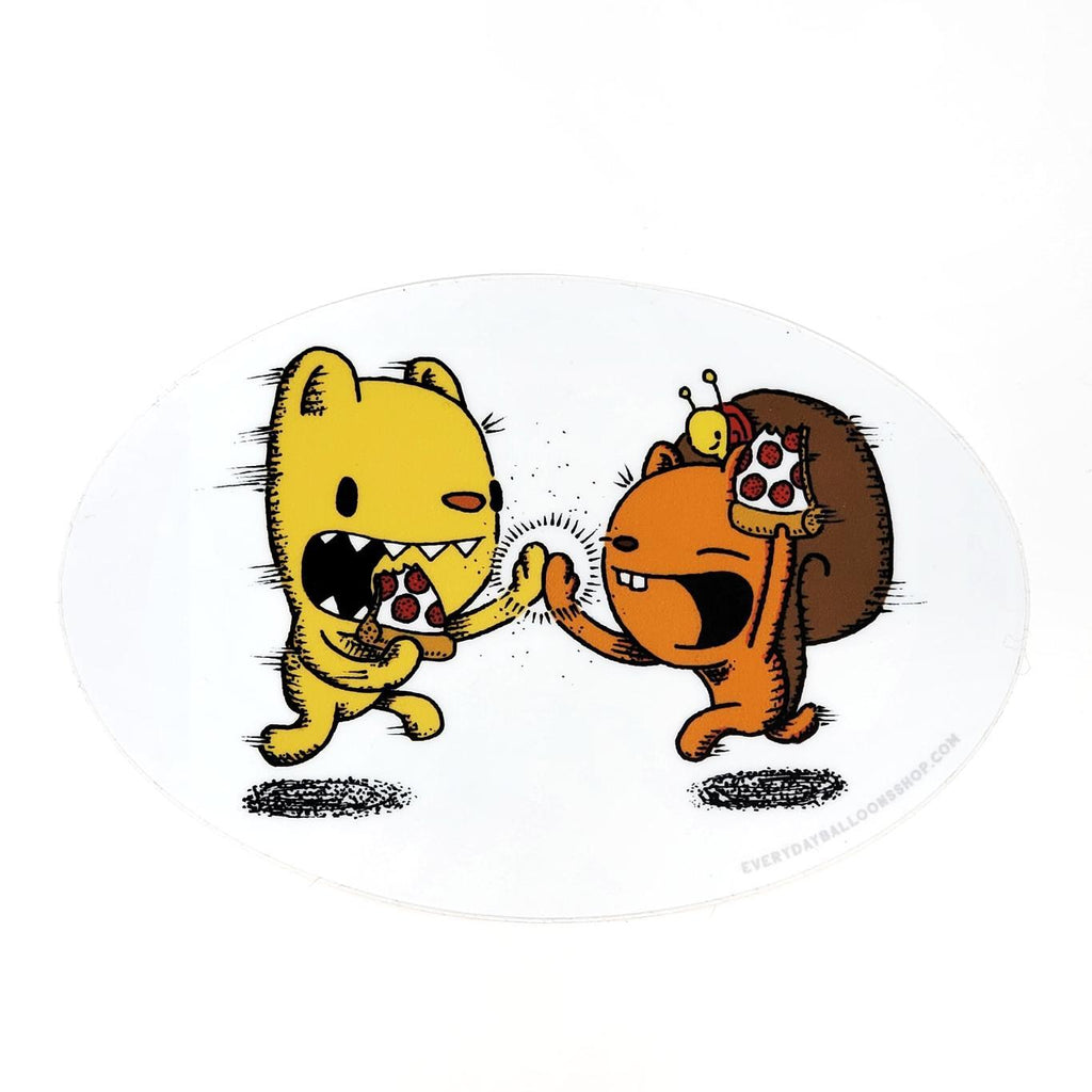 Sticker - Pizza Hi-Five by Everyday Balloons Print Shop