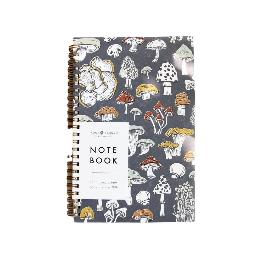 Notebook - Mushroom and Fungi Spiral Bound by Root and Branch Paper Co.
