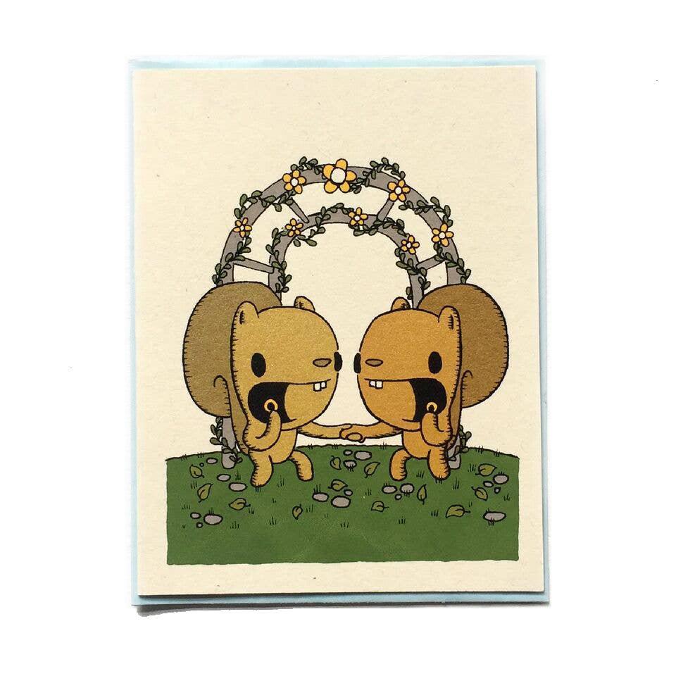 Card - Wedding - Squirrel Wedding by Everyday Balloons Print Shop