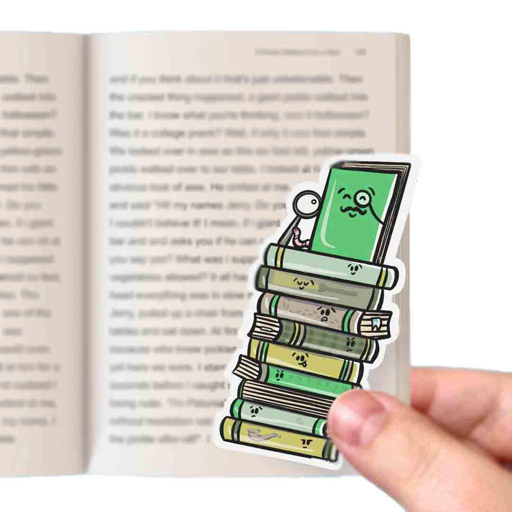 Bookmark - Mystery Books Stack by Millie Paper Co
