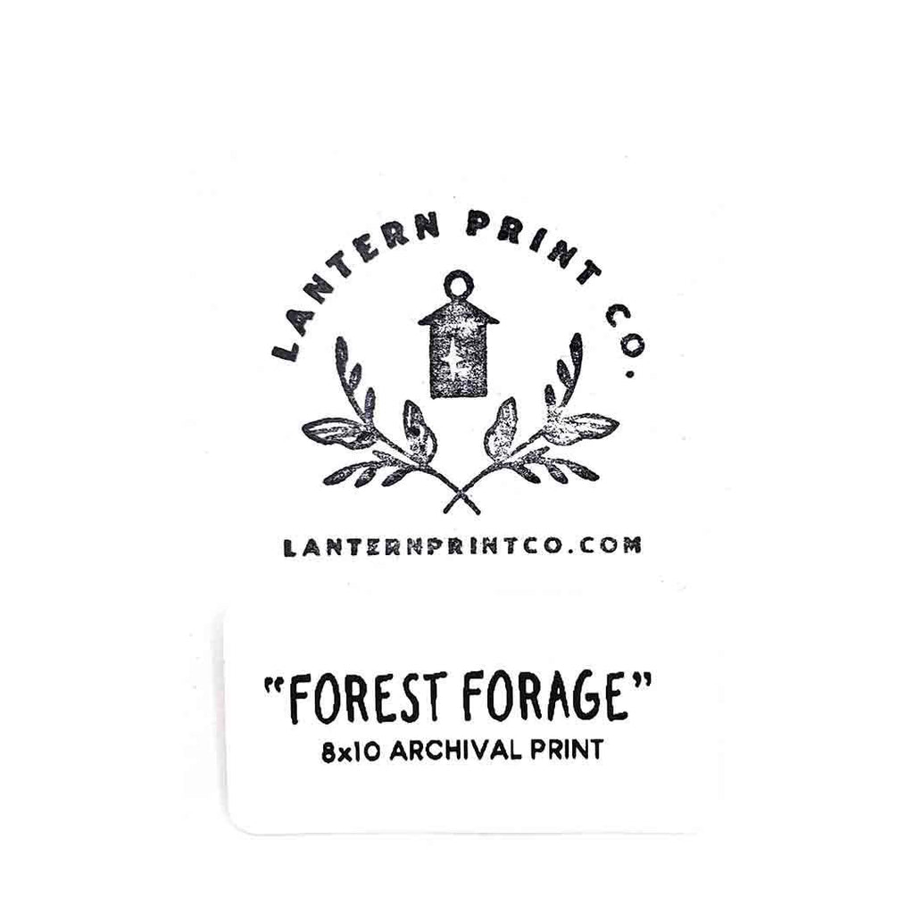Art Print - 8x10 - Forest Forage by Lantern Print Co.