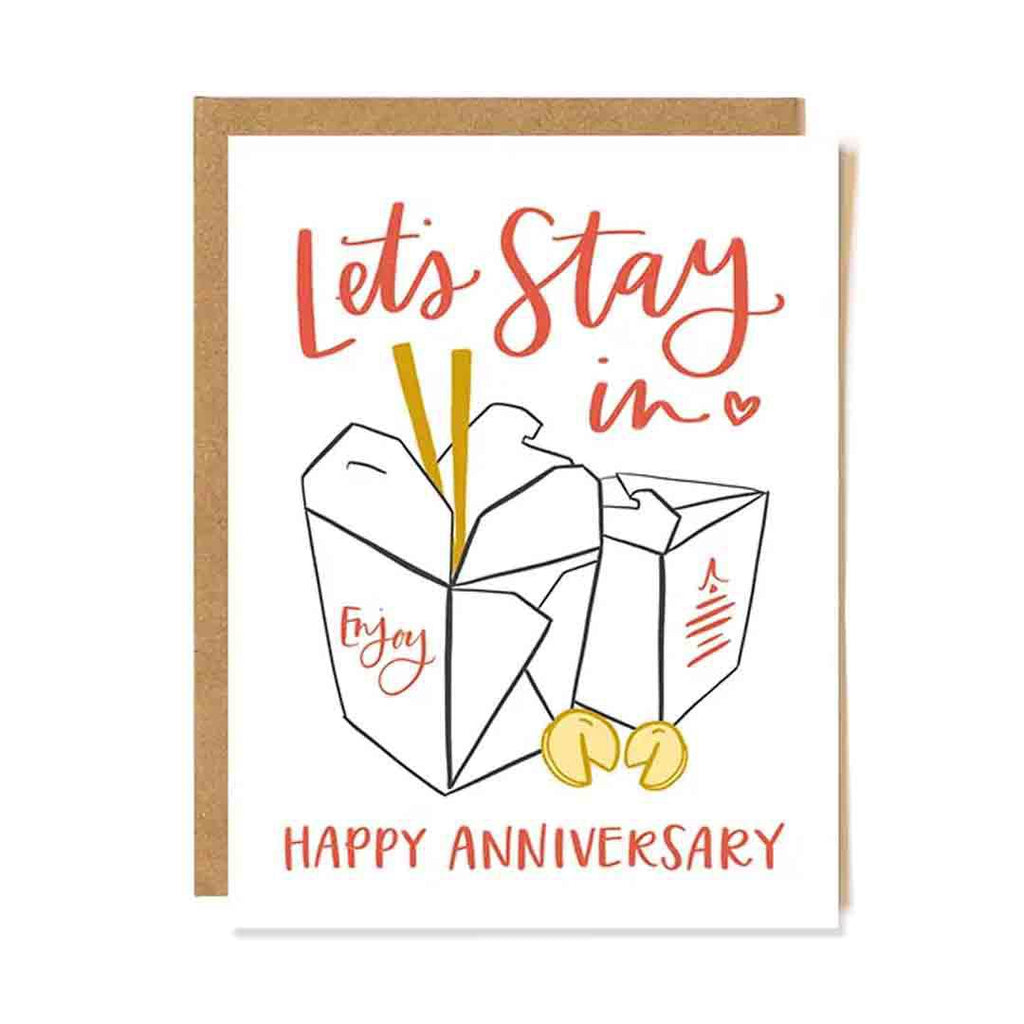 Card - Anniversary - Let's Stay In Letterpress by 1Canoe2