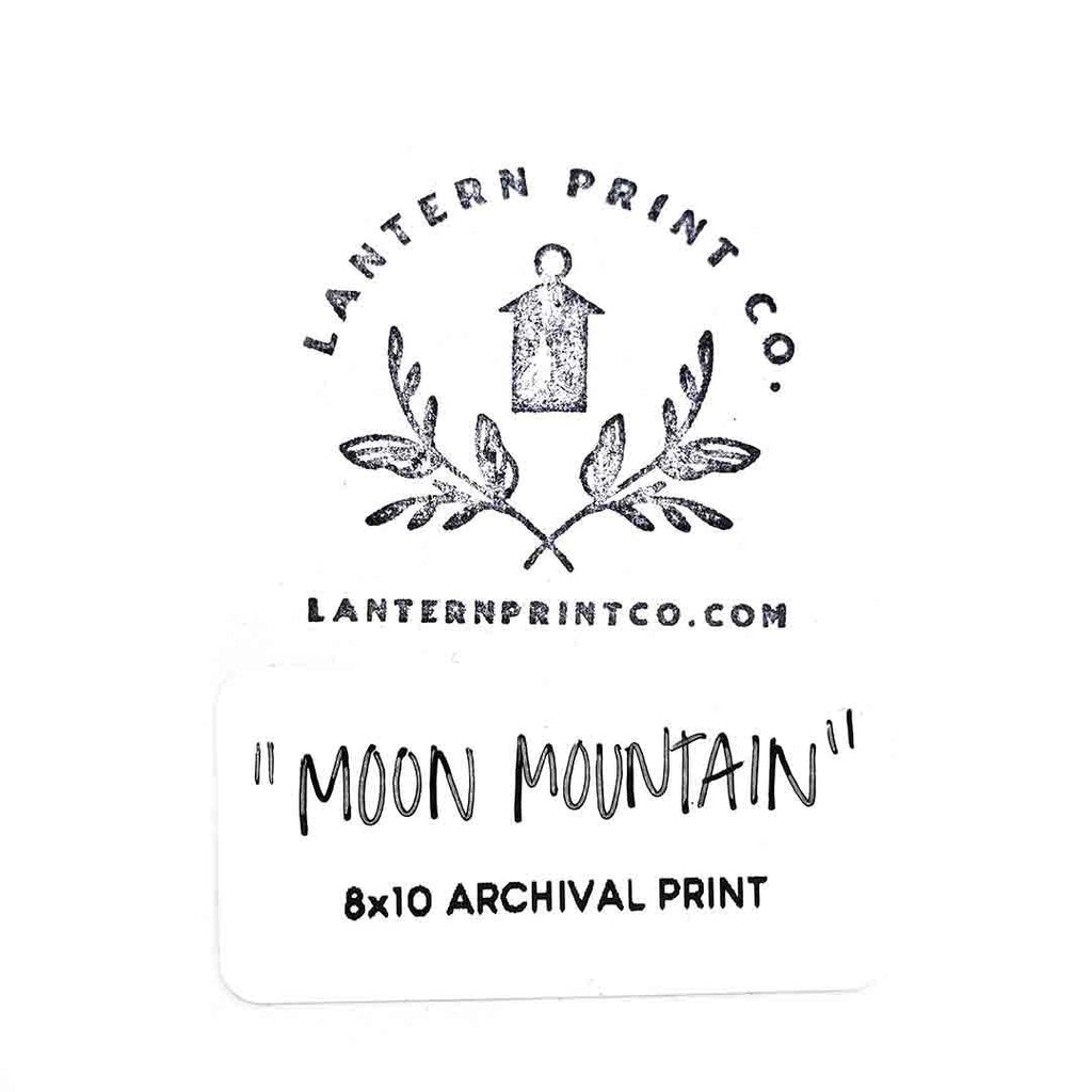 Art Print - 8x10 - Moon Mountain by Lantern Print Co.