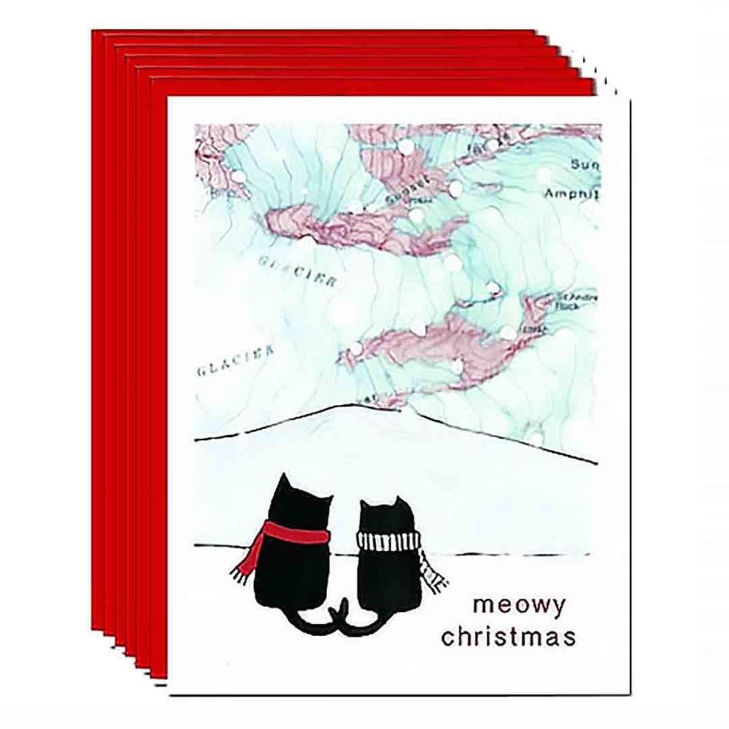 Card Set of 6 - Holiday - Meowy Christmas by Rachel Austin