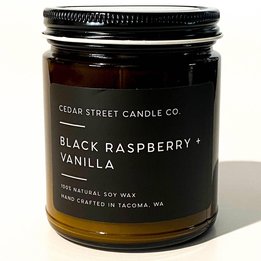 Candle 7oz - Black Raspberry & Vanilla by Cedar Street Candle Co.