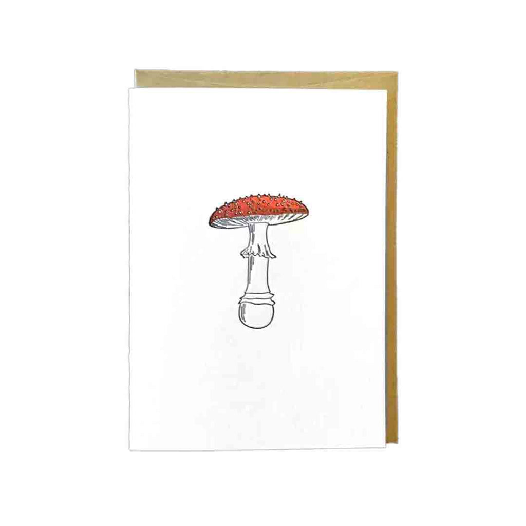 Card - Fly Agaric Amanita Mushroom Letterpress by Green Bird Press
