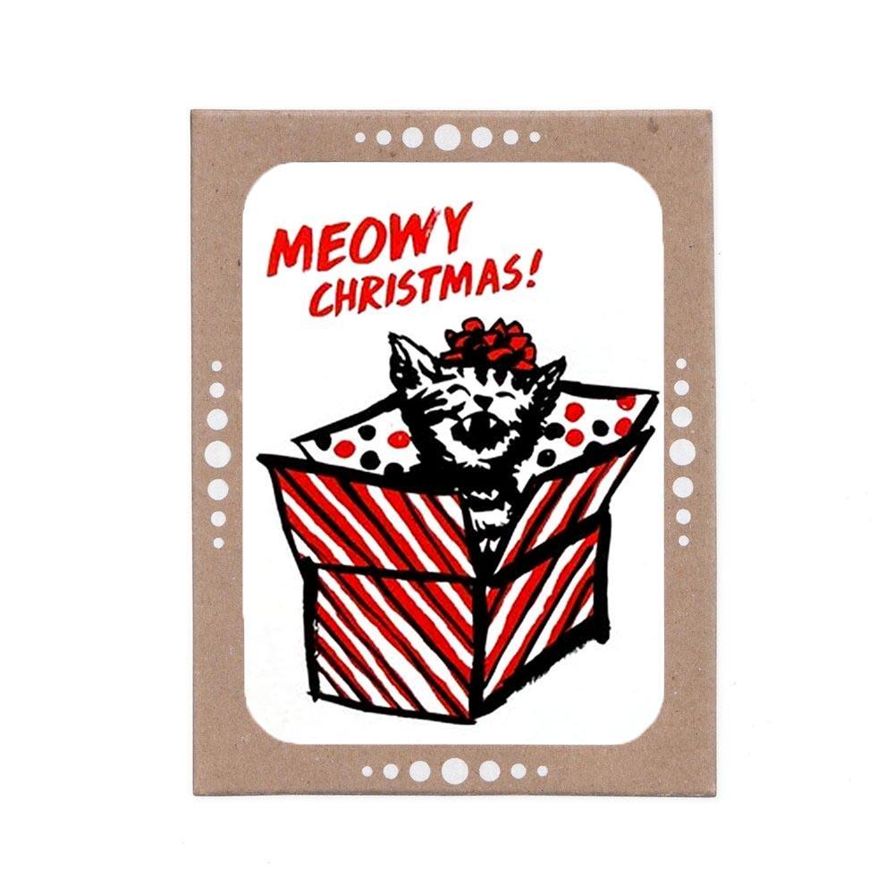Card Set of 6 - Holiday - Meowy Christmas by Orange Twist