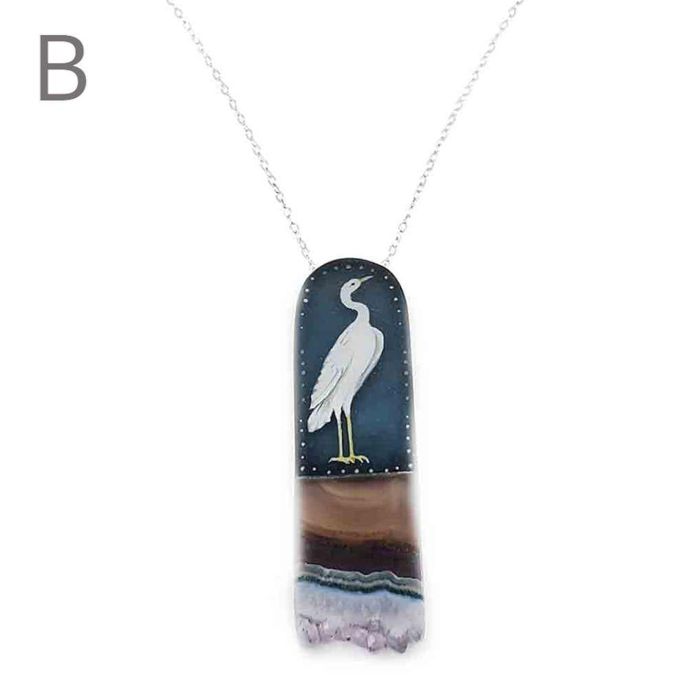 Necklace - Heron Crystal by Fernworks