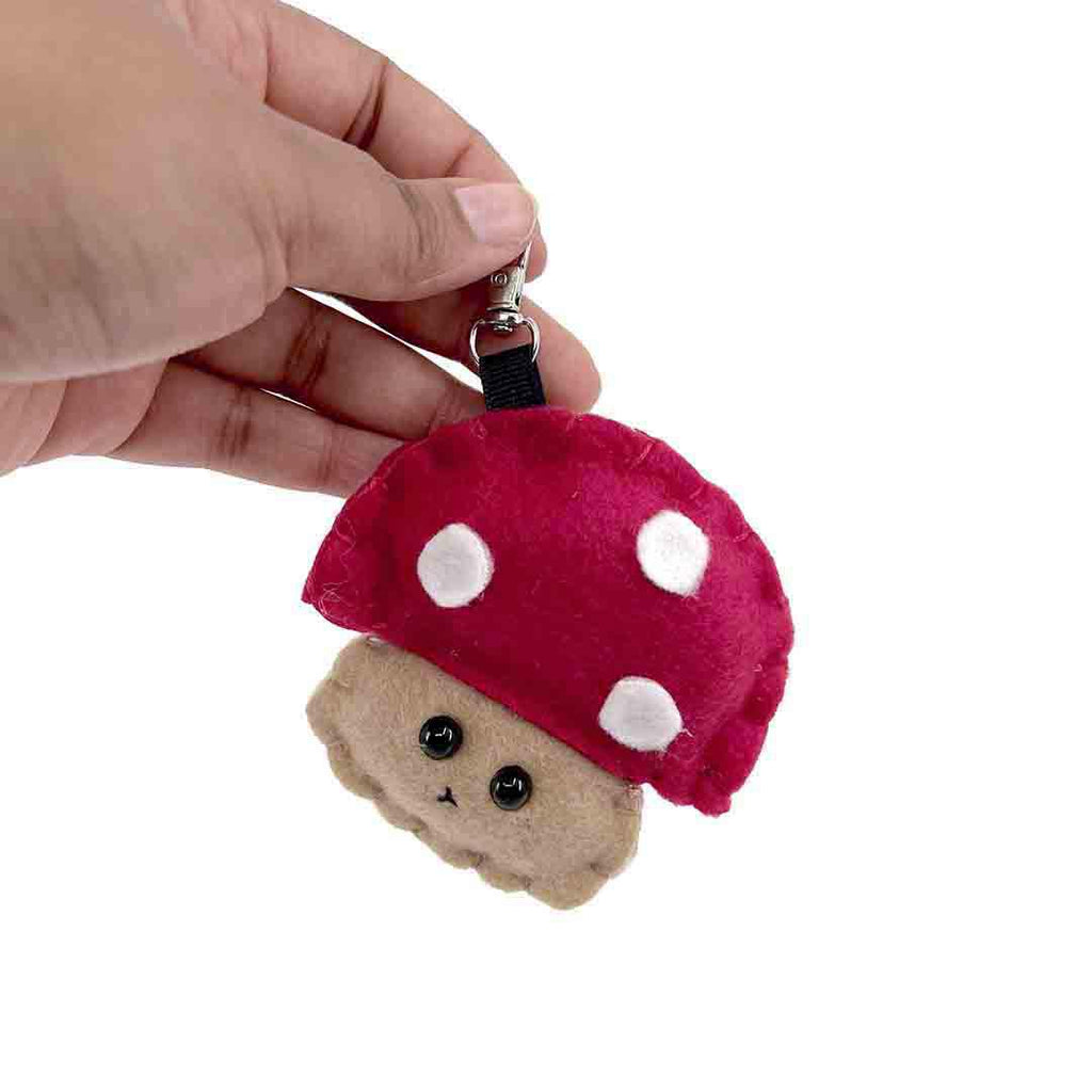 Keychain - Mushroom Plush Bag Clip by Tiny Tus