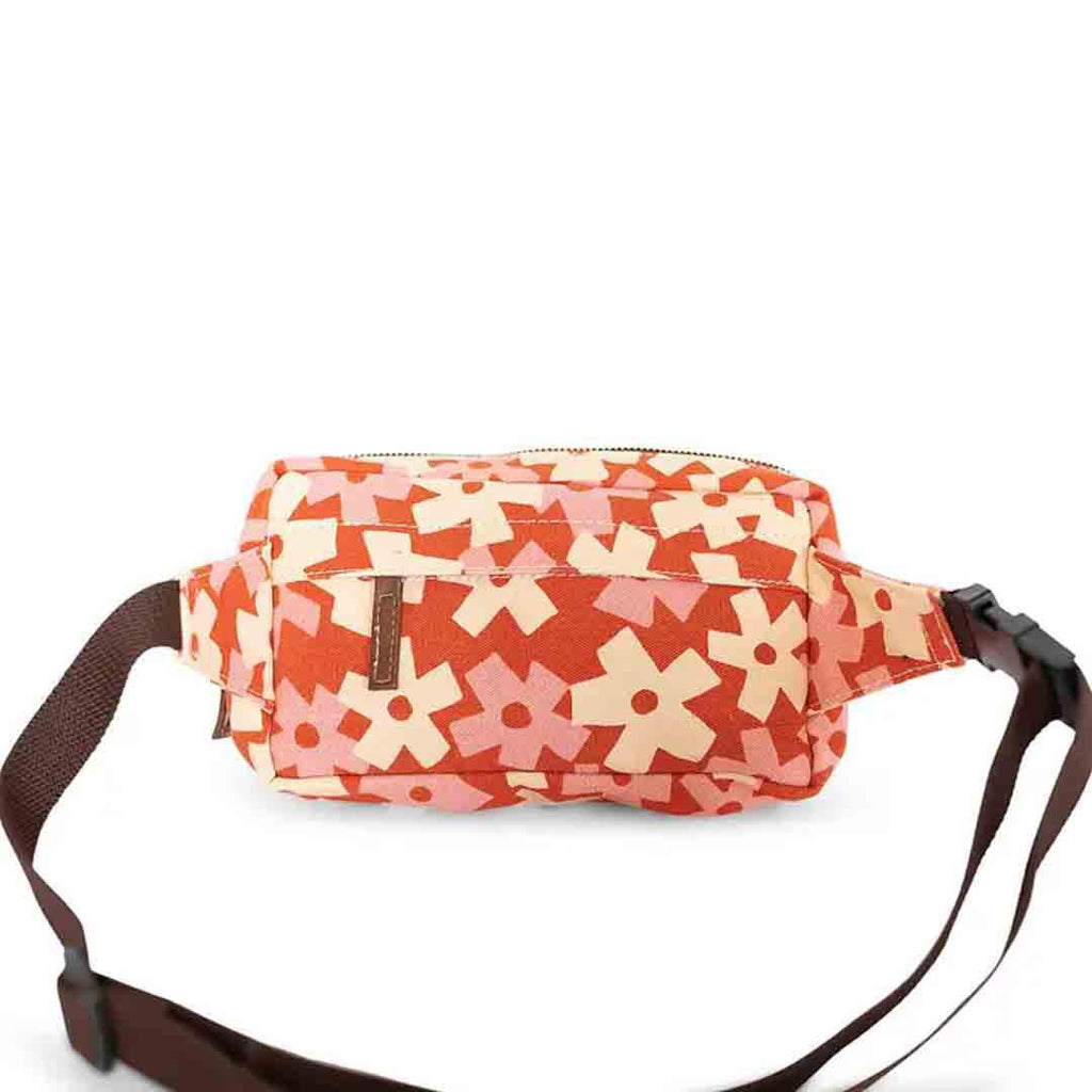 Fanny Pack - Solvang (Pink and White Flowers on Red) by Maika