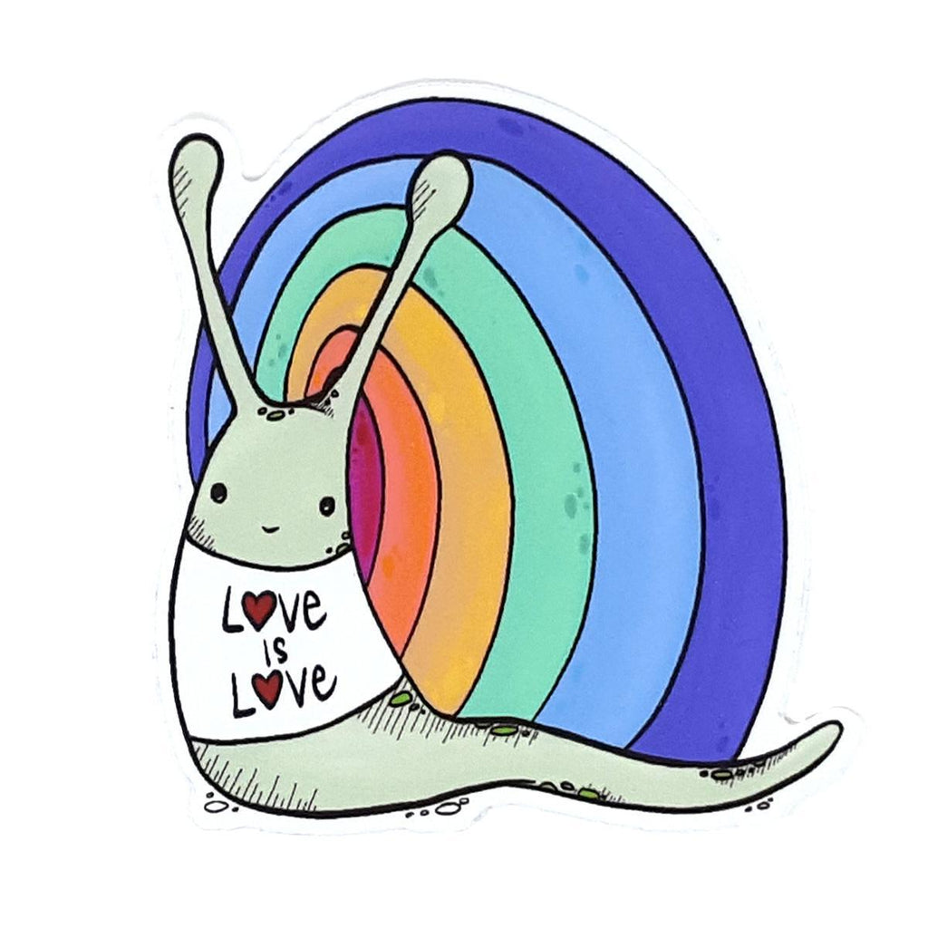 Sticker - Rainbow Love is Love Snail by World of Whimm