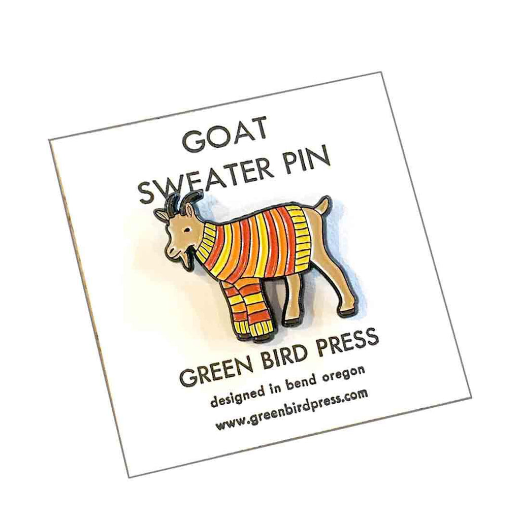 Enamel Pin - Goat Sweater by Green Bird Press