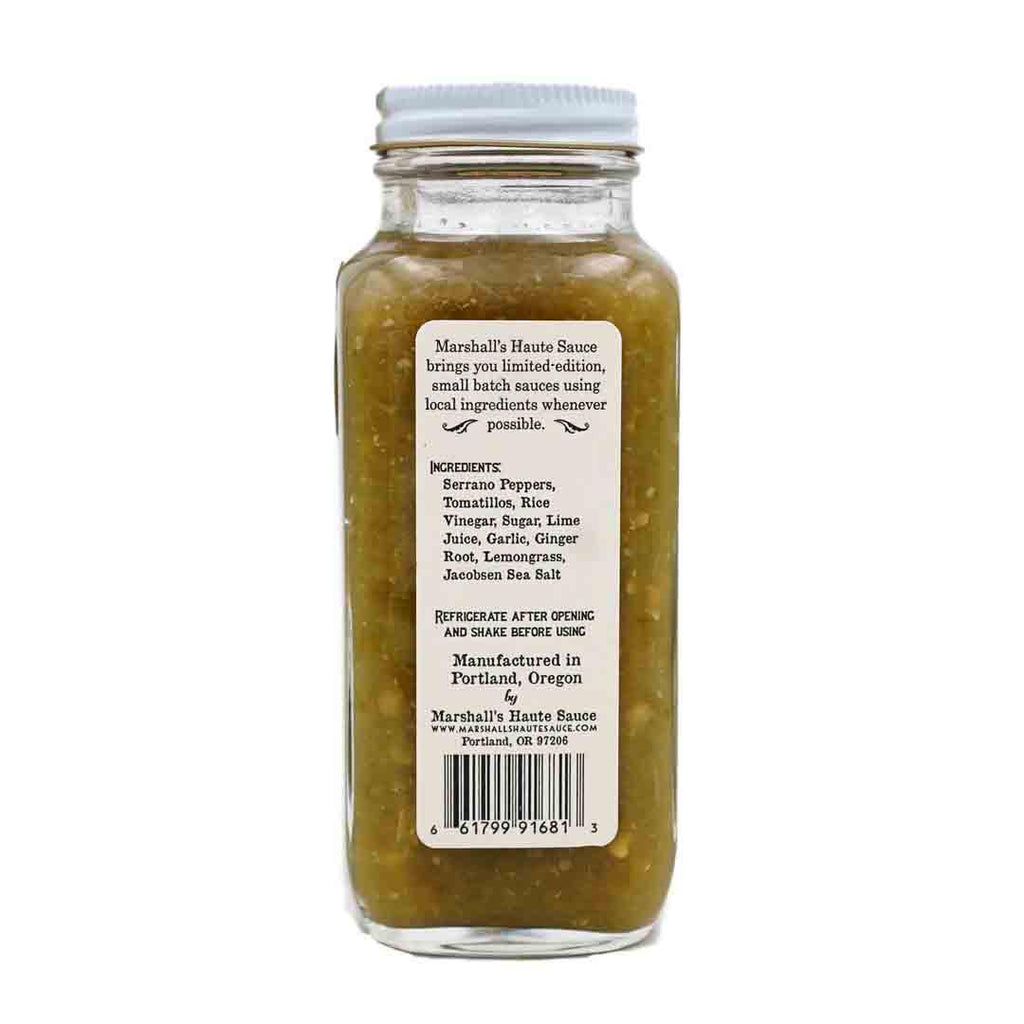 Sauce - 8 oz - Serrano Ginger Lemongrass by Marshall's Haute Sauce