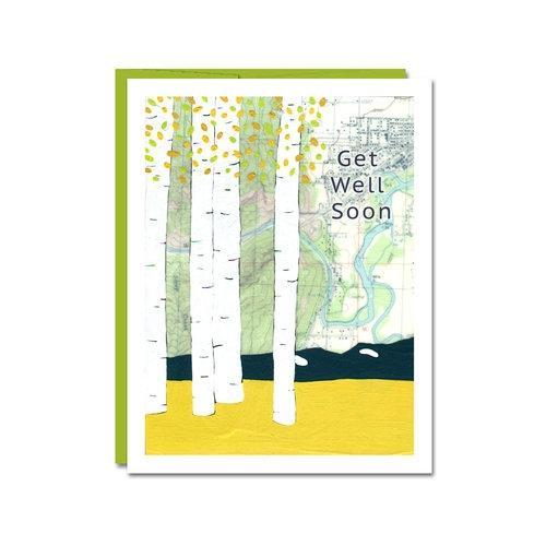 Card - Get Well - Get Well Soon by Rachel Austin Art