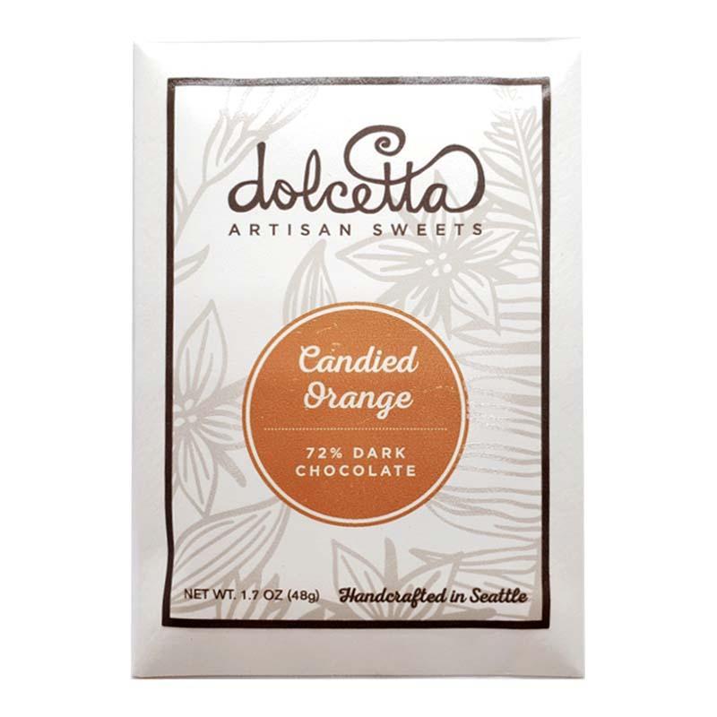 Bar - Candy Orange 72% Dark Chocolate by Dolcetta Artisan Sweets