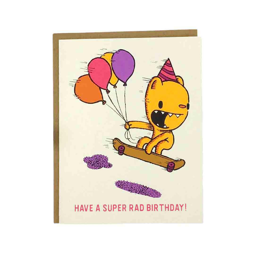 Card - Birthday - Skateboard by Everyday Balloons Print Shop