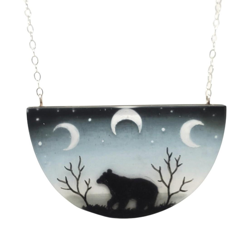 Necklace - Spirit Bear Painted by Fernworks