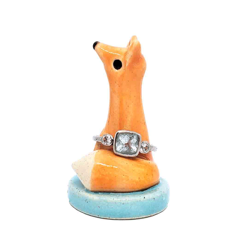 Ring Cone - Fox with Ivy Green Base by Tasha McKelvey