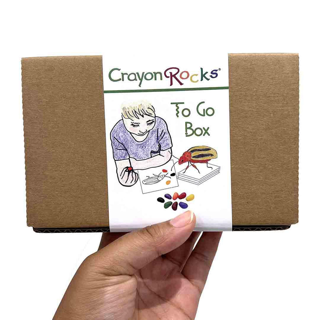 To Go Box - 8 Crayon Rocks and Art Drawing Pad by Crayon Rocks