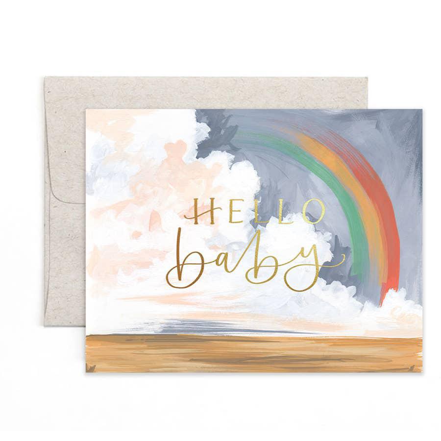 Card - Baby - Hello Baby Rainbow by 1Canoe2