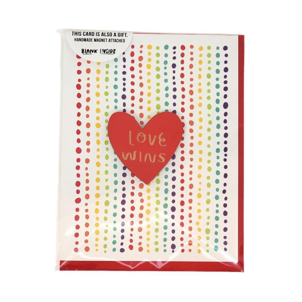 Magnet Card - Love Wins - Red Heart by SnowMade