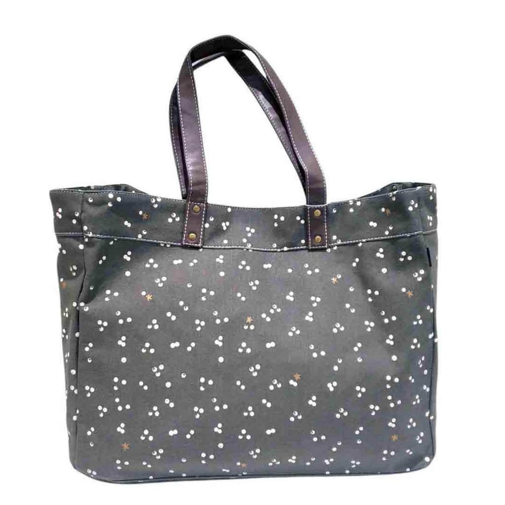 Carryall Tote - Nochi Gray Dotted by MAIKA