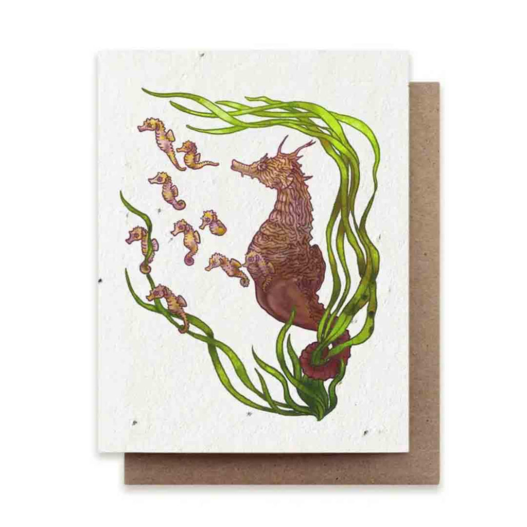 Card - Seahorse Father Plantable Herb Card by Small Victories (formerly The Bower Studio)