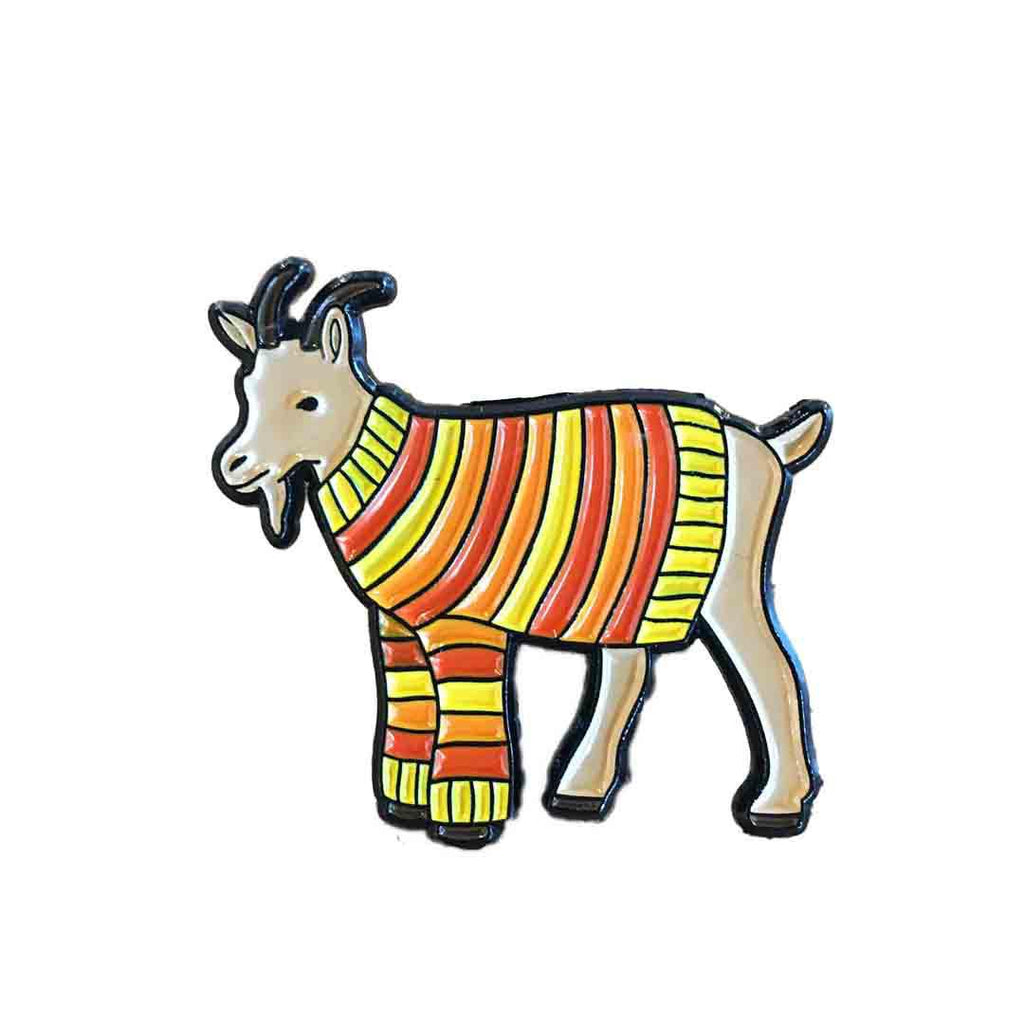 Enamel Pin - Goat Sweater by Green Bird Press