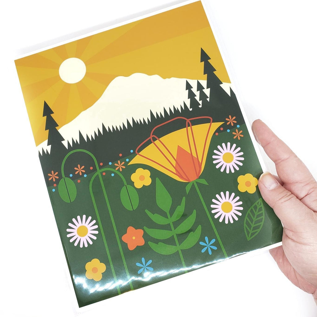 Art Print - 8 x 10 Mount Rainier by Amber Leaders Designs