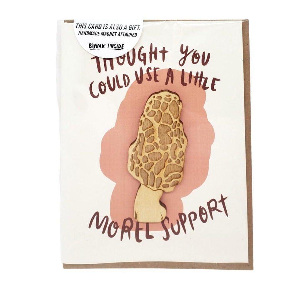 Magnet Card - Morel Support Mushroom by SnowMade