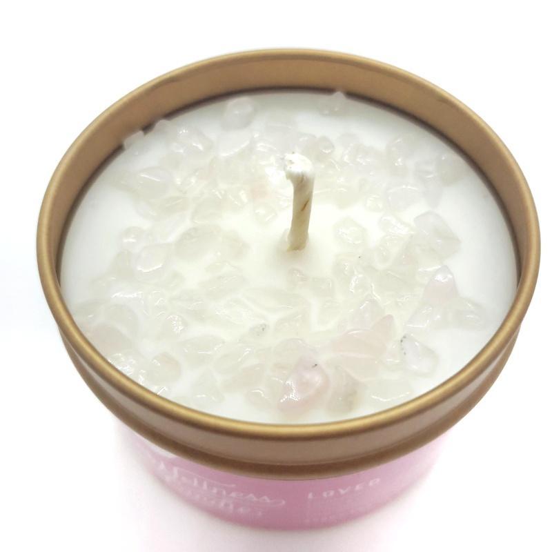 Candle 4oz - Rose Quartz (Loved) 4oz Travel Tin by Bee Lucia