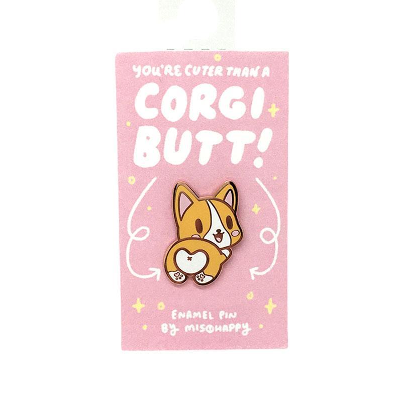 Enamel Pin - Corgi Butt by Mis0 Happy