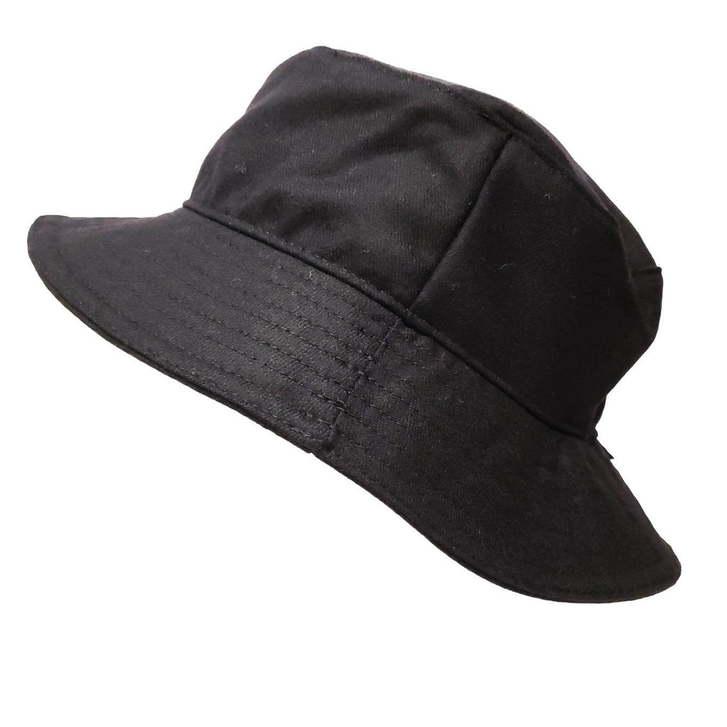 Adult Hat - Premium Wool Bucket Hat (Small/Medium) in Solid Black by Hats for Healing
