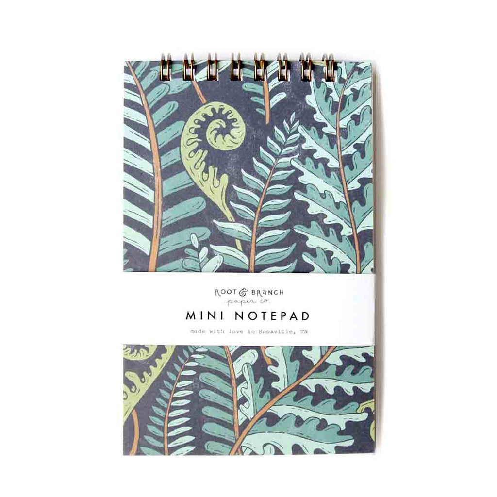 Notepad - Mini - Forest Fern Spiral Bound by Root and Branch Paper Co.
