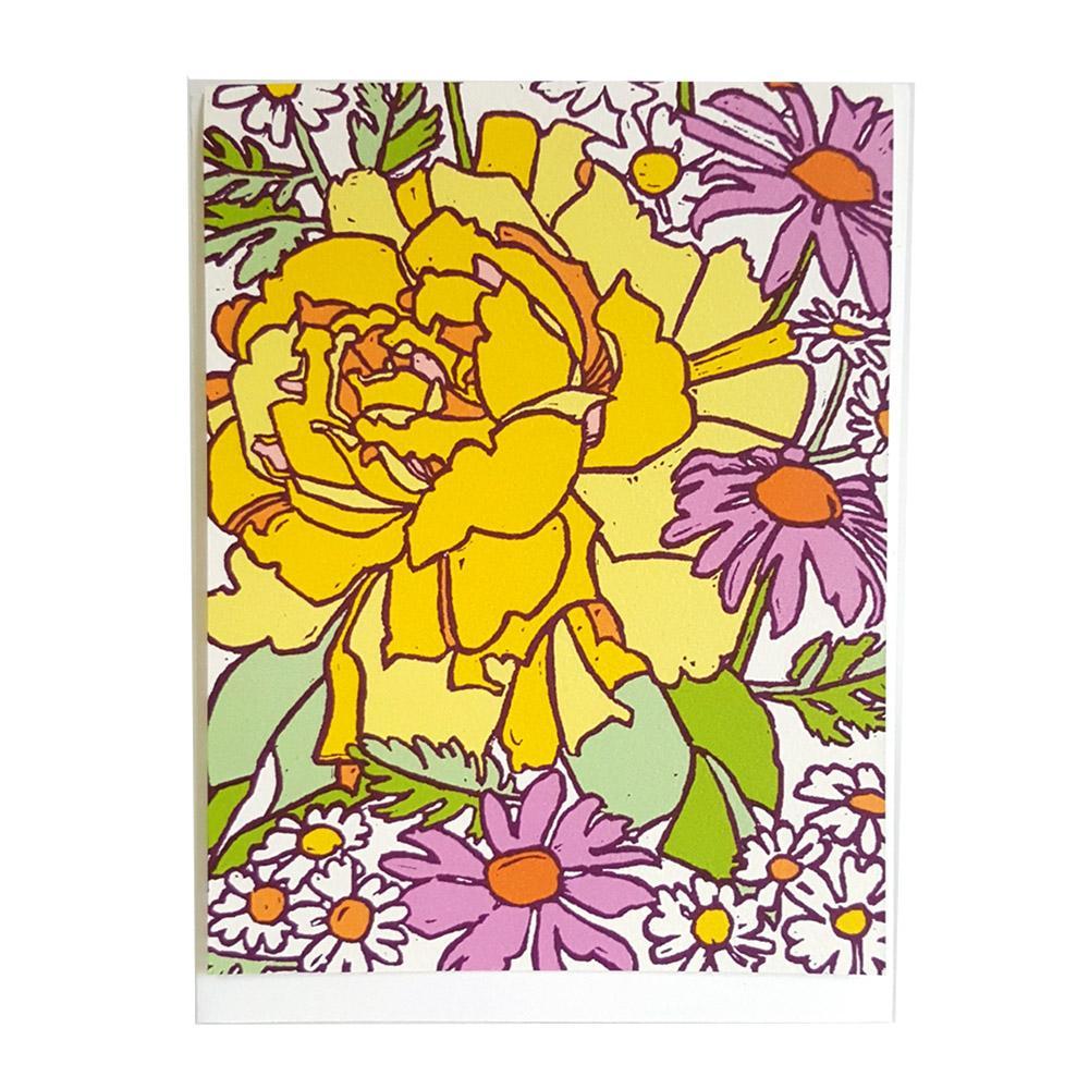 Card - All Occasion - Botanical Yellow Rose by Little Green