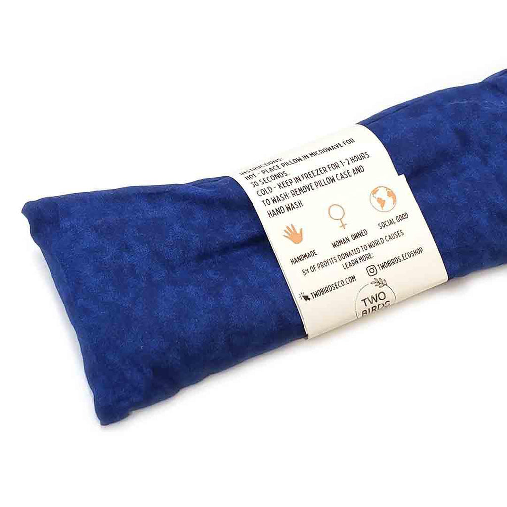 Neck Wrap - Navy Blue Weighted Neck Pillow (Lavender or Scent Free) by Two Birds Eco Shop