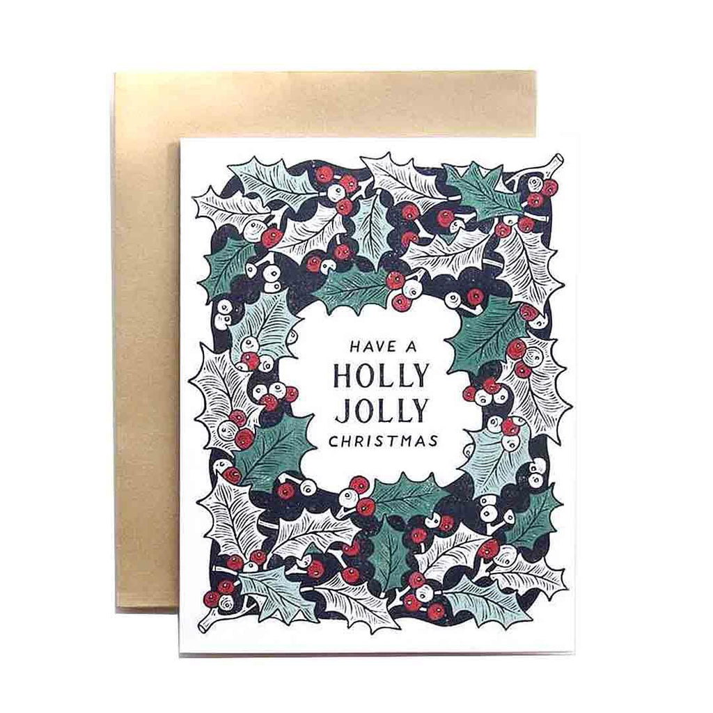 Card Set of 8 - Holly Jolly Christmas by Root and Branch Paper Co.