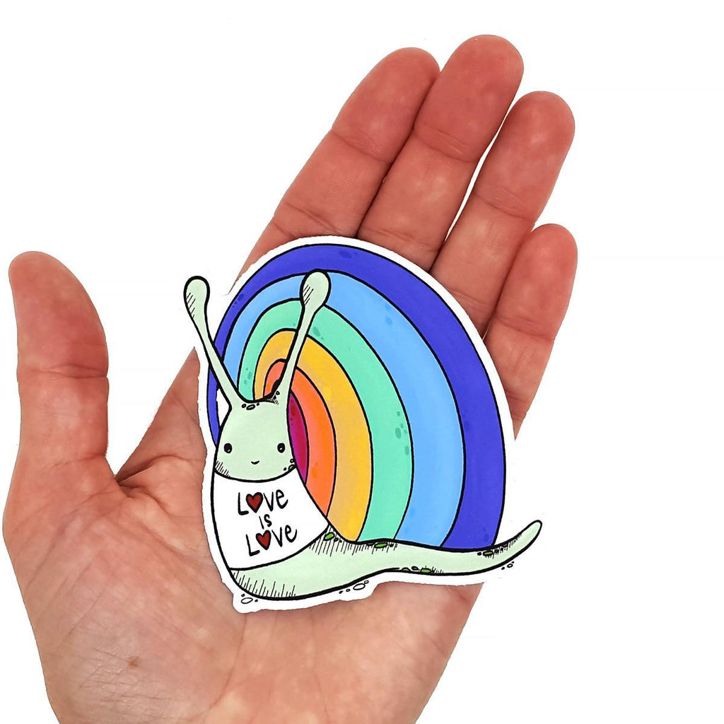 Sticker - Rainbow Love is Love Snail by World of Whimm