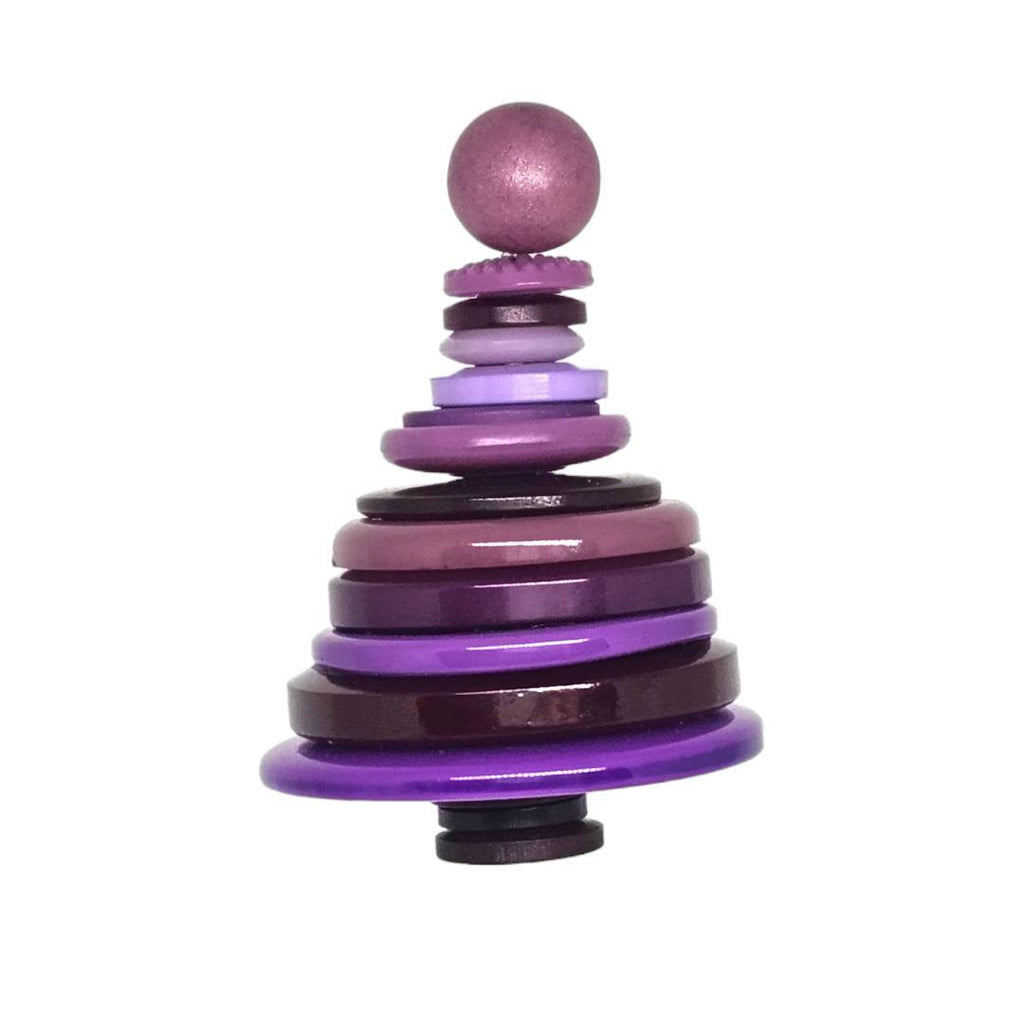 Ornament - Button Tree - Purples (Lavender Topper) by XV Studios