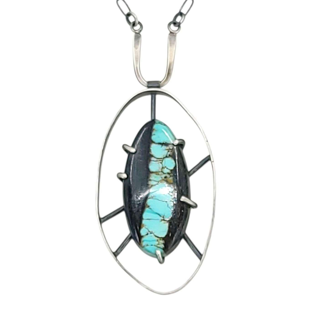 Necklace - Wayfinder (Bao Canyon Turquoise) by Three Flames Silverworks