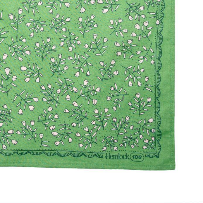 Bandana - Posey (Kelly Green Tiny Flowers) by Handker Bandanas