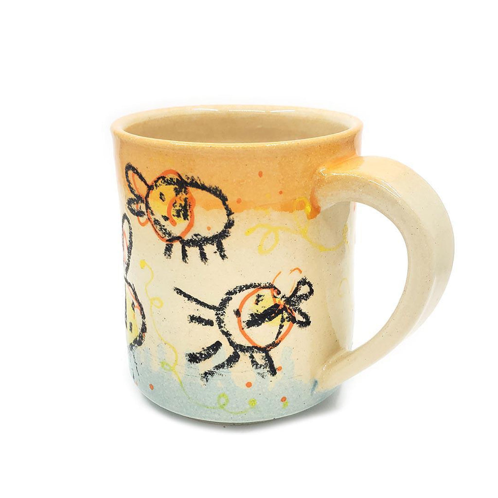 Mug - 12 oz - Scribble Bee Mug by Dwadlings