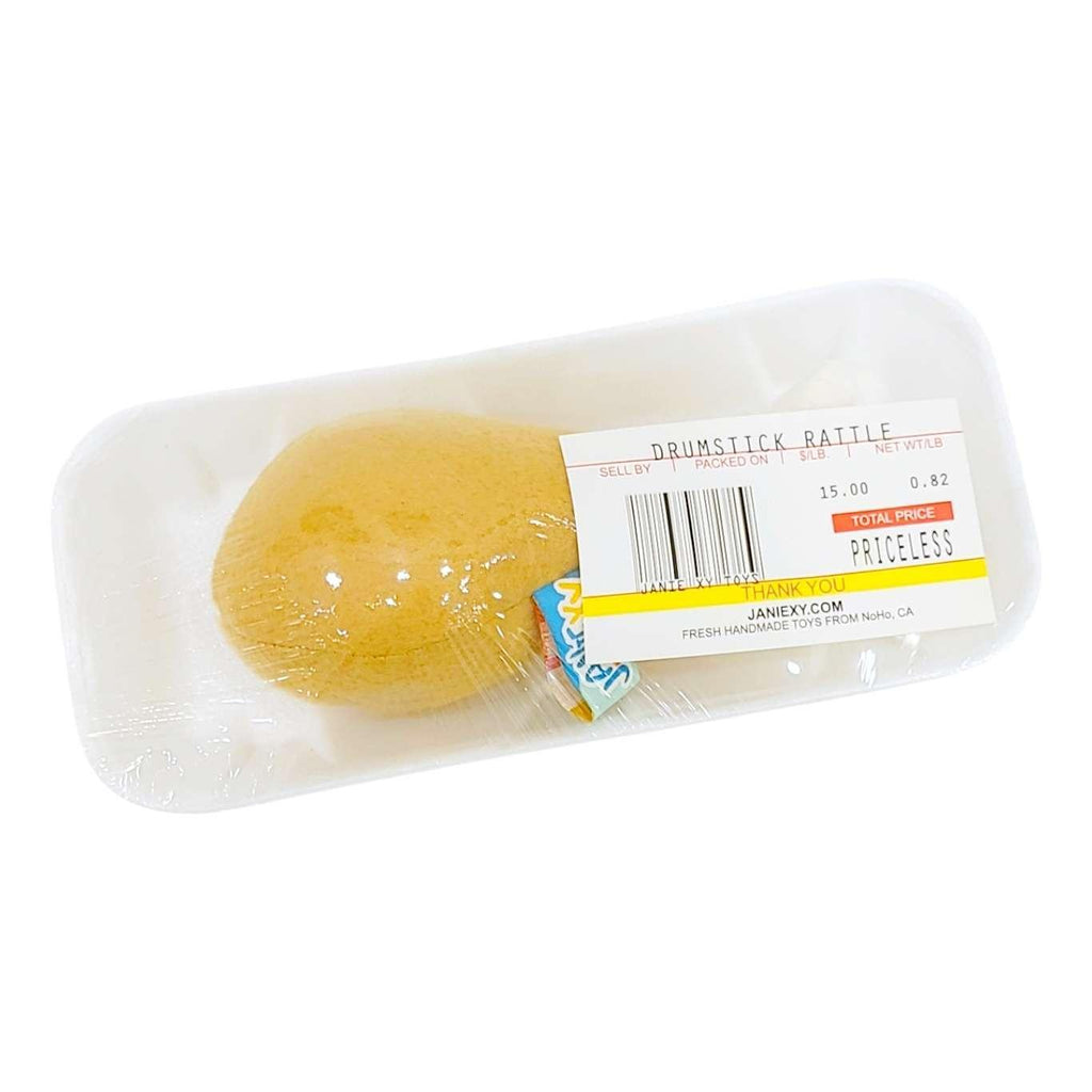 Rattle - Chicken Drumstick Plush Toy by Janie XY