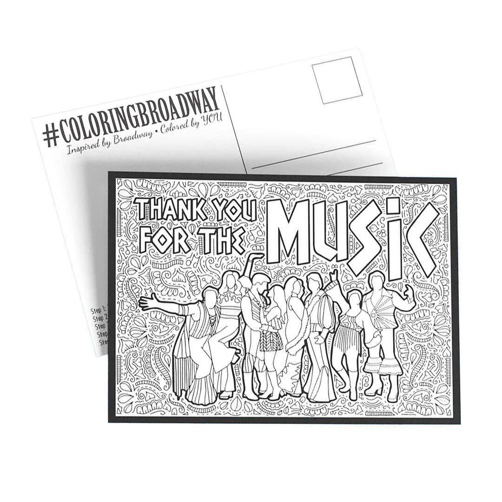 Coloring - Dancing Queen (Pages or Postcards) by Coloring Broadway